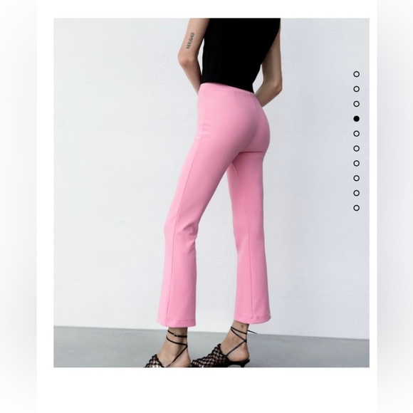 Zara High-Rise Mini Flare Ribbed Leggings - Picture 1 of 4